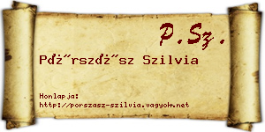 Pórszász Szilvia névjegykártya